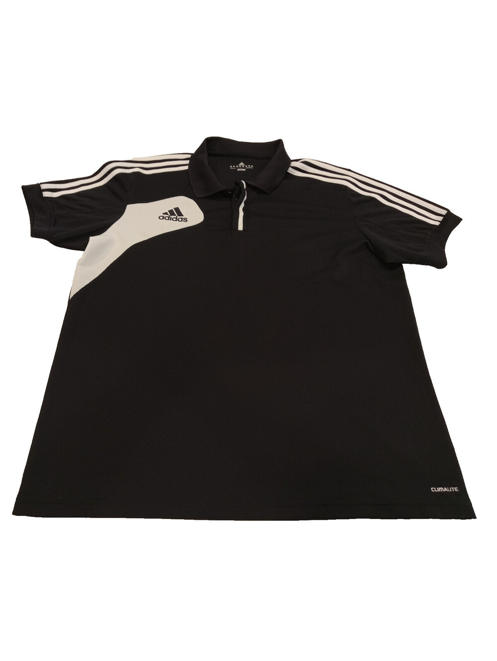 Adidas Condivo 12 Polo Shirt Mens XL Black White Stripe Climalite Soccer Golf XL